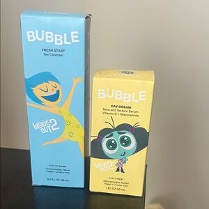 Bubble Fresh Start Gel Cleanser and Day Dream Serum Set - Blue and Yellow